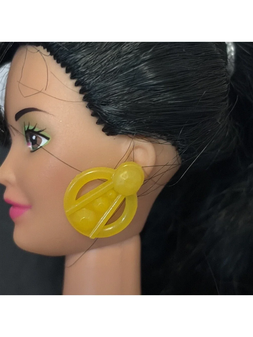 Vintage Barbie Doll Kira Black Hair with Dress With Flaws